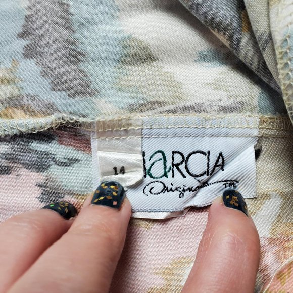 Vintage USA Made Colourful Pastel Abstract Cotton Bermuda Shorts - Picture 9 of 15